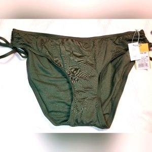 NWT SIDE TIE GATHERING SIDE BIKINI BOTTOM SWIM SWIMSUIT VOLLEYBALL YOGA